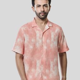 XKIND Relaxed Abstract Printed Cuban Collar Casual Shirt-image-21