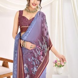 KALINI Floral Zari Poly Chiffon Saree-image-45