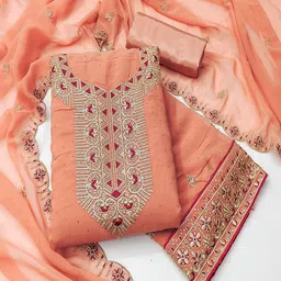 Lilots Silk Georgette Unstitched Dress Material-picture-30