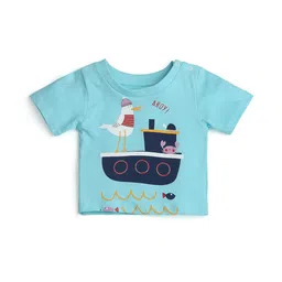 BONTOTS Boys Printed Organic Cotton Applique T-shirt-36