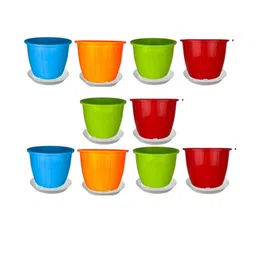 8 Inch Duro Pot for Plants with Saucer Tray-44