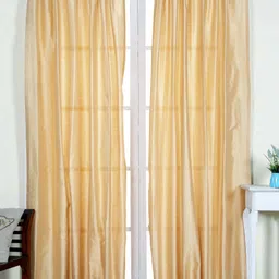 Aura Beige Set of 2 Sheer Door Curtain-image-46