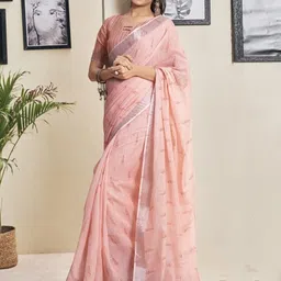 vj fashion Floral Zari Saree-17