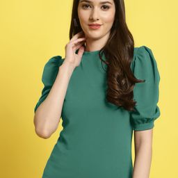 Metronaut Women Round Neck Puff Sleeve Top-picture-12
