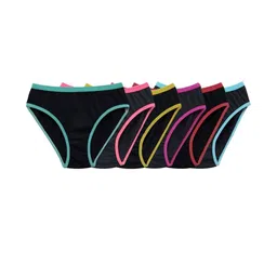 DESNUDA Women Pack of 6 Cotton Blend Mid-Rise Briefs-picture-39