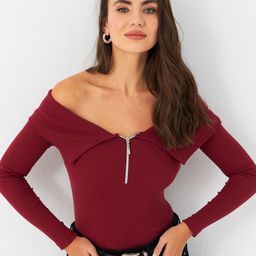 Cool & Sexy Women Off-Shoulder Bardot Top-image-95