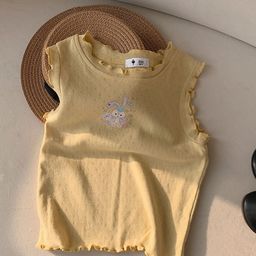 LULU & SKY Girls Self Design Round Neck Vest Top-picture-35