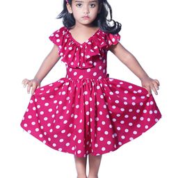 Wow Princess Polka Dot Crepe A-Line Dress-image-60