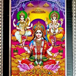 SUNINOW Gold-Toned & Pink Wood Religious Wall Paintings-image-2