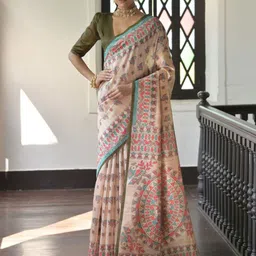 Anouk Ethnic Motifs Printed Tussar Saree-picture-5