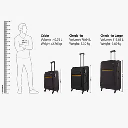 Timus Set Of 3 Nexon Soft-Sided Trolley Bag image 2
