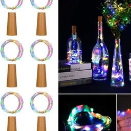 ENORMITY Yellow & Brown 6 Pieces Water Proof Rice Shape String Lights-46