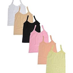 BAESD Girls Pack Of 6 Cotton Camisoles-33