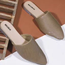 Killer Women Striped Ethnic Mules Flats-image-93