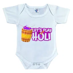 Cute Pals Infants Holi Printed Cotton Bodysuit-image-36