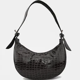 Mast & Harbour Textured Half Moon Shoulder Bag-image-99