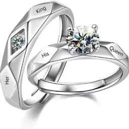 Alloy, Sterling Silver Zircon Silver Plated Ring-image-59