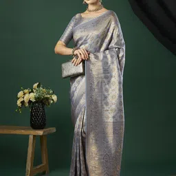 HI FI NX Woven Design Zari Pure Silk Kanjeevaram Saree-picture-52