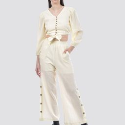 CAMLA Pure Cotton Top With Trousers Co-Ords-image-64