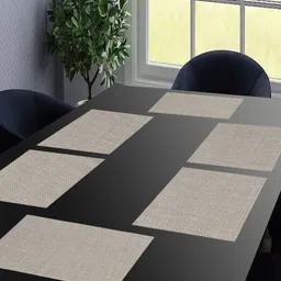 LooMantha 6-Pcs Grey Waterproof Table Placemats-31