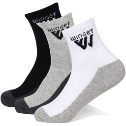 Winget Pack Of 3 Colourblocked Ankle-Length Socks-image-30