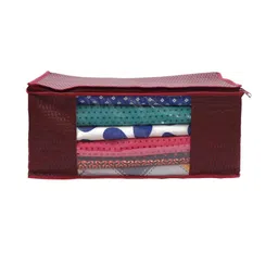 AMAK INC Maroon Fabric Multi-Utility Wardrobe Organisers-picture-13