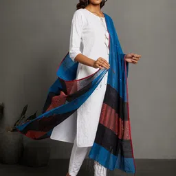 ArtEastri Ethnic Motifs Colourblocked Dupatta-picture-20