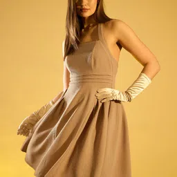 STYLECAST X KASSUALLY Women Halter Neck Fit & Flare Dress-image-60
