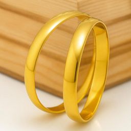 Zeraki Jewels Set Of 2 Gold Plated Bhagyashree Bangles-image-0