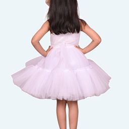 Modish One Shoulder Net Fit & Flare Dress image 2