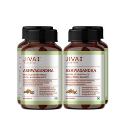Jiva Set Of 4 Ashwagandha Tablet Boosts Immunity -120 Tablets Each-71