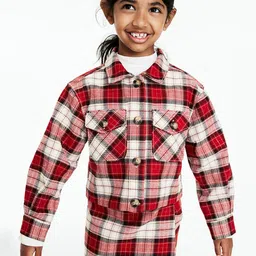 H&M Girls Cropped Flannel Jacket-picture-24