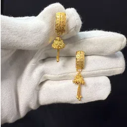 Anshenterpris Women Gold-Plated Brass Classic Drop Earrings-picture-39