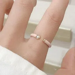 SALTY Gold-Plated Stone-Studded Finger Ring-7