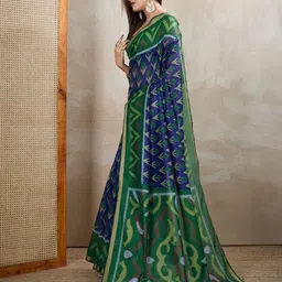 SUVIKAS CREATION Ethnic Motifs Printed Saree With Blouse Piece image 3