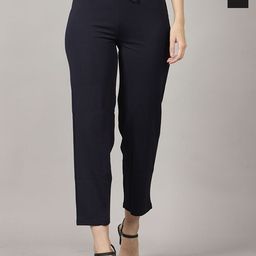 PRIDEWEAR Women Comfort High-Rise Wrinkle Free Trousers-image-64