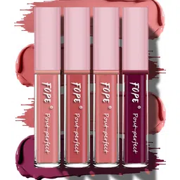 FOPE Set Of 4 Pout Perfect Long Lasting Liquid Lipstick - 4 ml Each-13