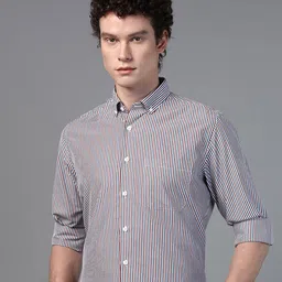 DON VINO Men Comfort Button-Down Collar Candy Striped Cotton Slim Fit Formal Shirt-image-60