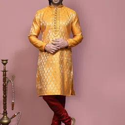 RANAK Men Embroidered Regular Kurta with Pyjamas-picture-1