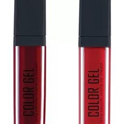 YELGO Set Of 2 Color Gel Liquid Lipsticks - 6 ml Each - Red & Maroon-17