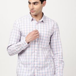 Indian Terrain Checked Spread Collar Long Sleeves Regular Fit Classic Casual Shirt-picture-18