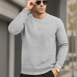 BEING WANTED Men Grey Cotton Casual Sweatshirt-picture-46