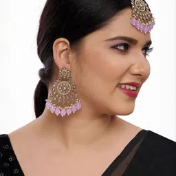 R A Enterprises Women PurpleJewellery Set-image-54