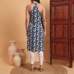 Anouk Rustic Floral Printed Halter Neck Straight Kurta-picture-57