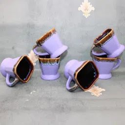 laghima jadon Blue Textured Ceramic Matte Mugs Set of Cups and Mugs image 4