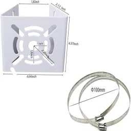 J.K. VISION Camera clamp Bracket with 2 Nos. 100 MM SS Loops, Security Camera image 3