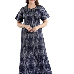 LIFE-TALE Women Blue Satin Nightdress-image-30