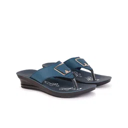 PENNEN Women Printed Wedge Heel Sandals image 2