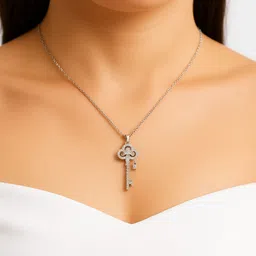 ishtaara Necklace For Women And Girls Korean 925 Silver Jewellery Set Necklace Set Sterling Silver Plated Sterling Silver Necklace-picture-23