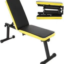 FOLDABLE BENCH YELLOW Multipurpose Fitness Bench-image-58